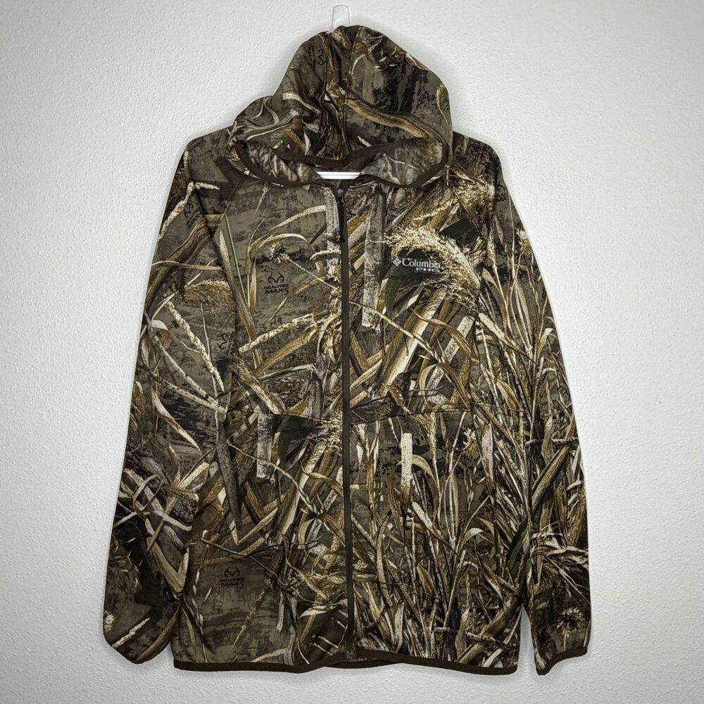 Columbia PHG Realtree Camo Hunting Jacket Marsh Pattern Full Zip Men’s S